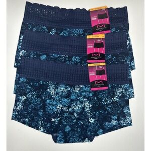 Maidenform Fits Like A Dream Boyshorts Cotton Panties S/5 Blue 40859 3 Pack
